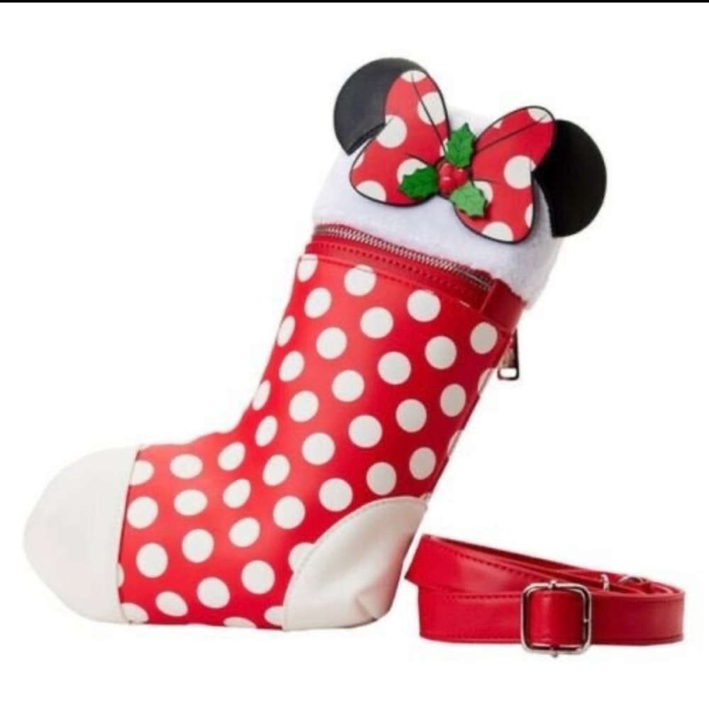 Loungefly Disney Minnie Mouse  Stocking Crossbody Bag